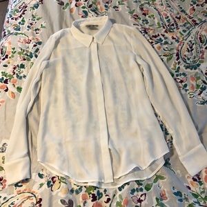 white h&m button up